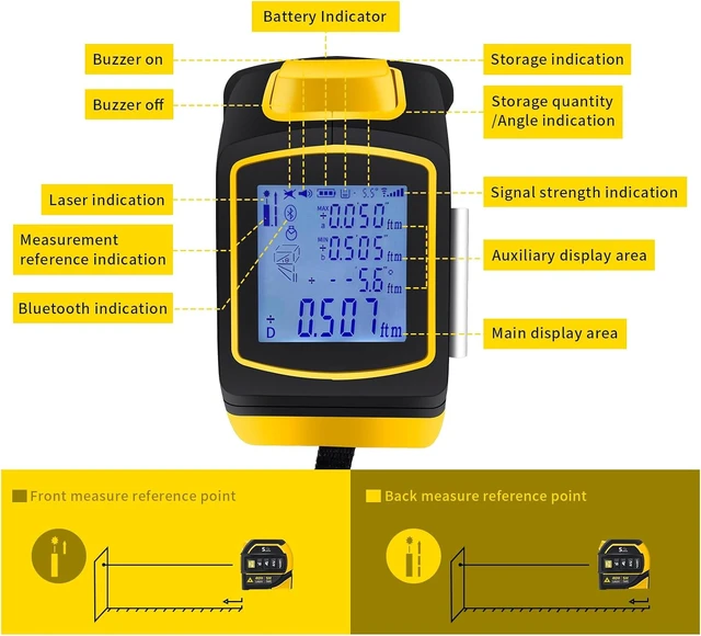 Alt view image 3 of 7 - 4-in-1 Laser Tape Measure with Crosshair Laser Level