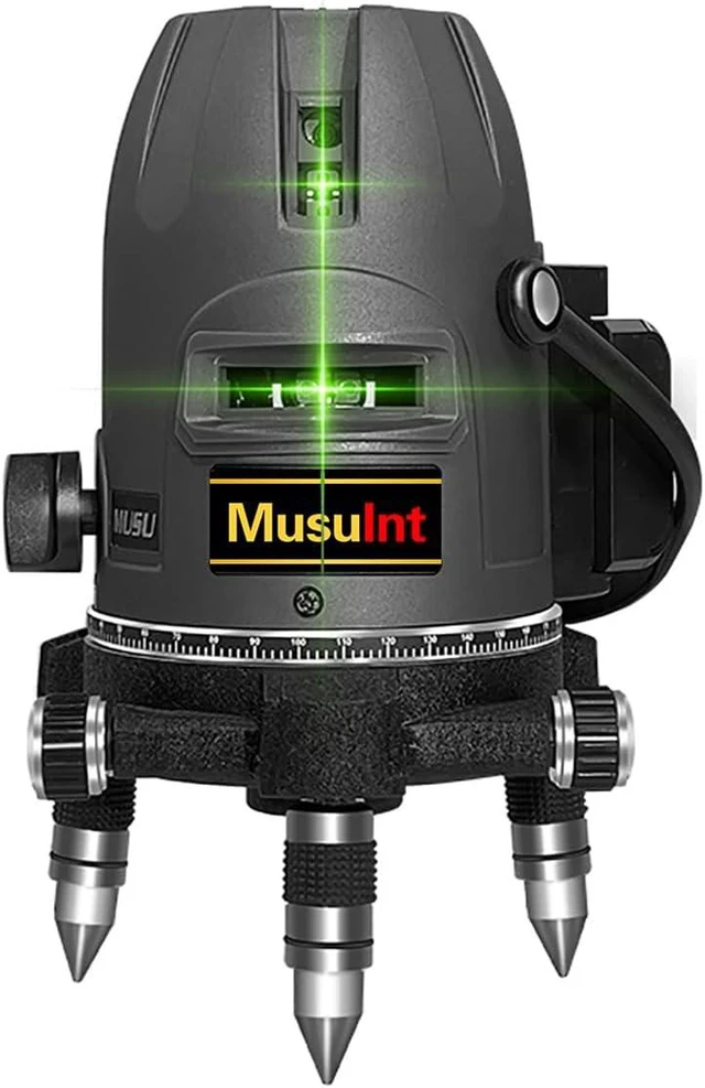 Main image of (Outdoor Superbright) 5 Lines Green Laser Level 360 Self Leveling Precision Outdoor Level Tool, 5 Strong Light Spots, Rotates 360 Degrees, High Capacity Lithium Ion Battery