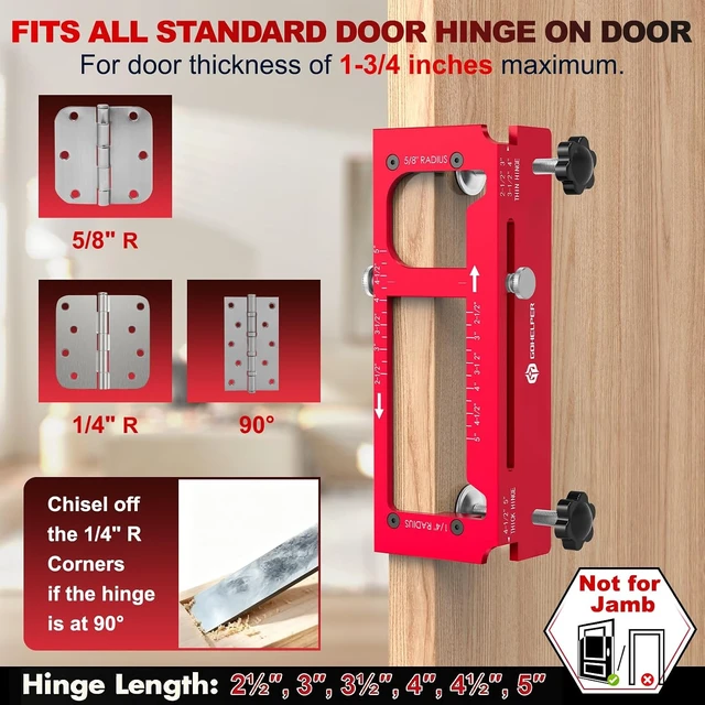 Alt view image 2 of 7 - Door Hinge Jig & Template Kit for Door Lock & Latch Installation