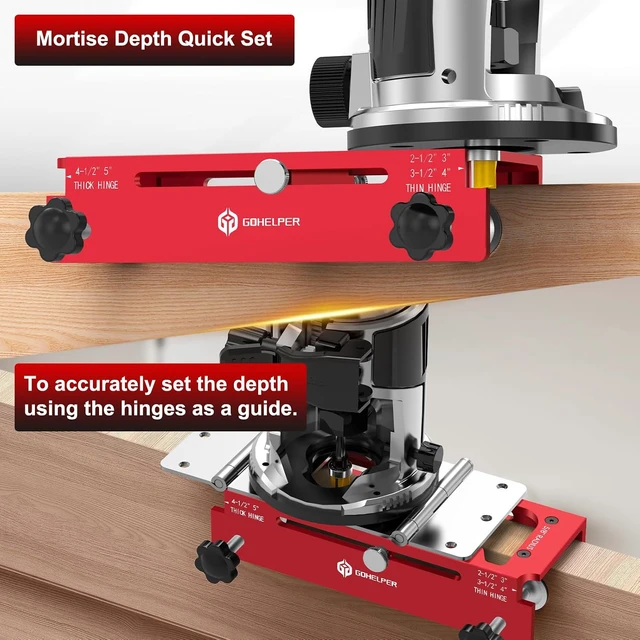 Alt view image 4 of 7 - Door Hinge Jig & Template Kit for Door Lock & Latch Installation