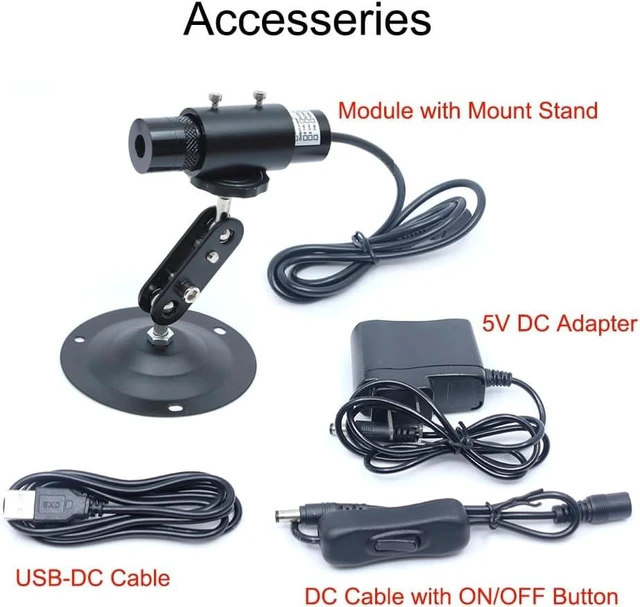 Alt view image 2 of 7 - 650nm Adjustable Red Cross Line Module Crosshair Alignment Locator for Positioning