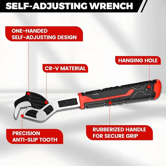 Alt view image 4 of 7 - 4 Pack Self-Adjusting Self-Locking Pipe Wrench Set Pipe Vise Tools