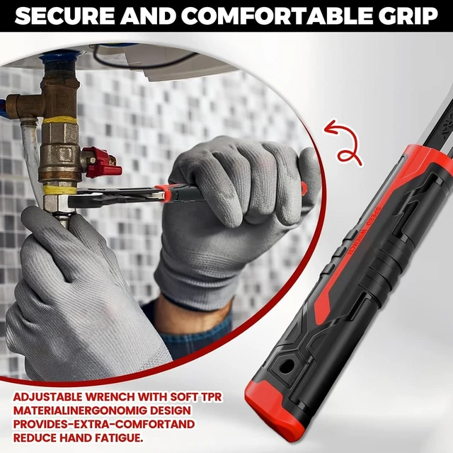 Alt view image 7 of 7 - 4 Pack Self-Adjusting Self-Locking Pipe Wrench Set Pipe Vise Tools