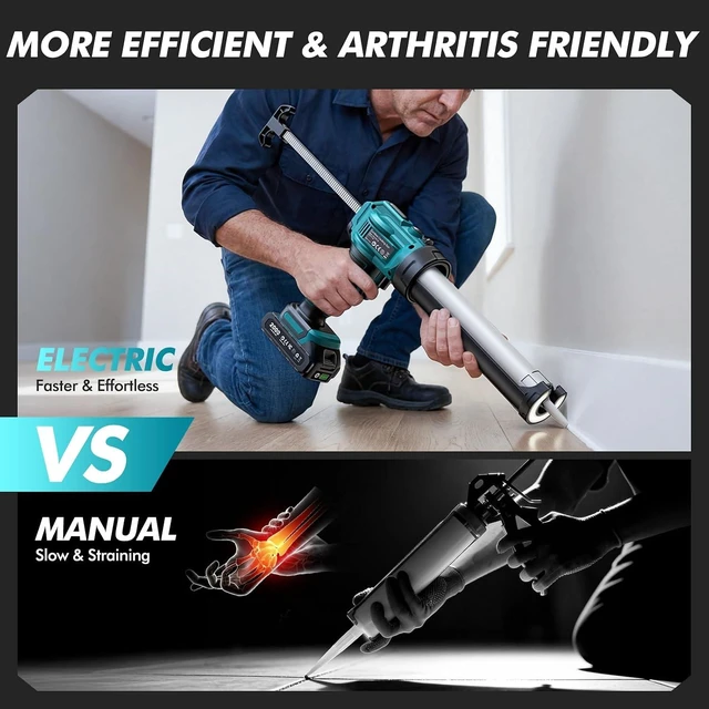 Alt view image 2 of 7 - Electric Caulking Gun for 10oz-10.5oz, Compatible with 18V Makita Battery