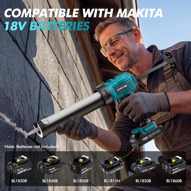 Alt view image 5 of 7 - Electric Caulking Gun for 10oz-10.5oz, Compatible with 18V Makita Battery