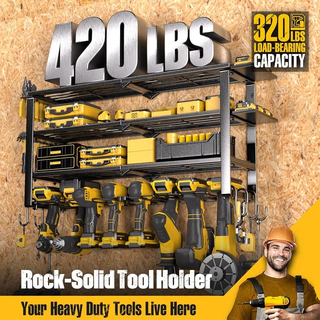 Alt view image 3 of 7 - Power Tool Organizer with Charging Station & 6 Outlets, 420 LB Capacity