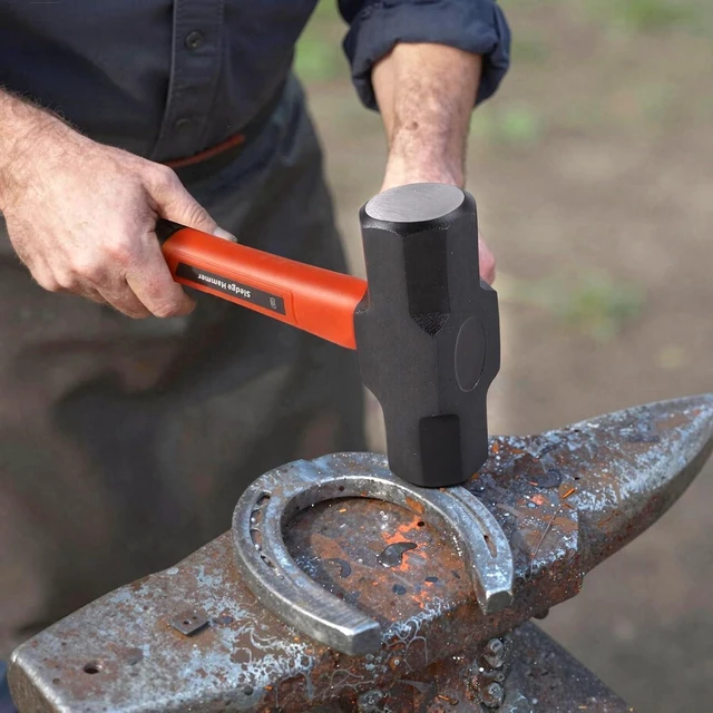 Alt view image 6 of 7 - 6-Piece Hammer Mallet Set Forged Steel Head, Fiberglass Handle, 16oz Ball Pein Hammers