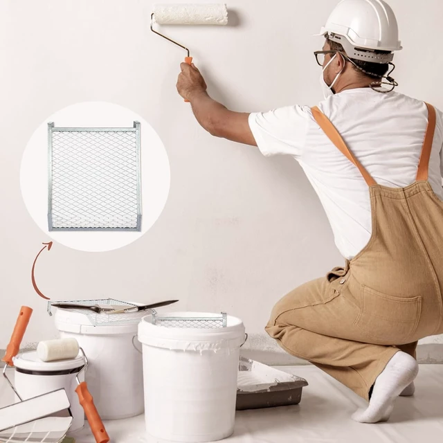 Alt view image 2 of 7 - 36 Pcs Metal Paint Roller Grid for 2 Gallon Buckets Paint Screen