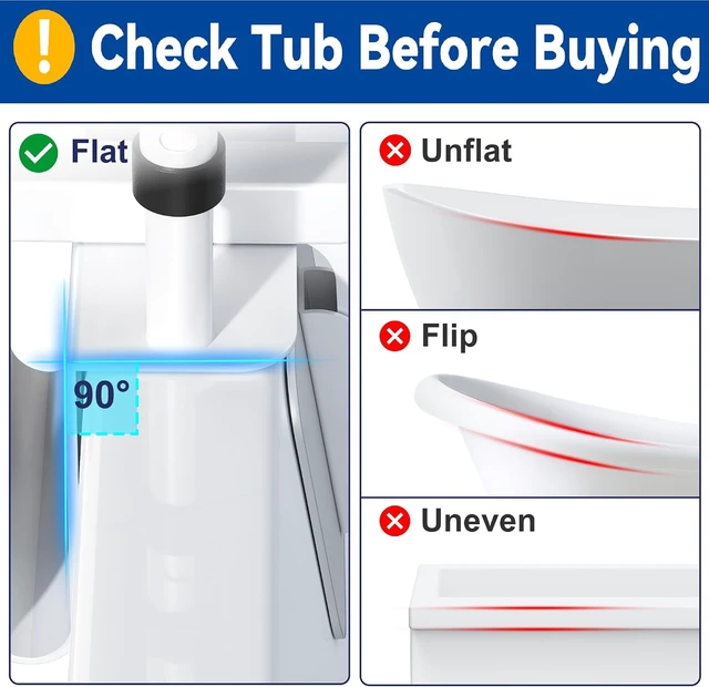 Alt view image 2 of 7 - Adjustable Bathtub Safety Rail Non-Slip Grab Bar Handle for Seniors & Elderly, Fits 3.1 to 6.7 Inch Tub Walls, Supports 300 lbs