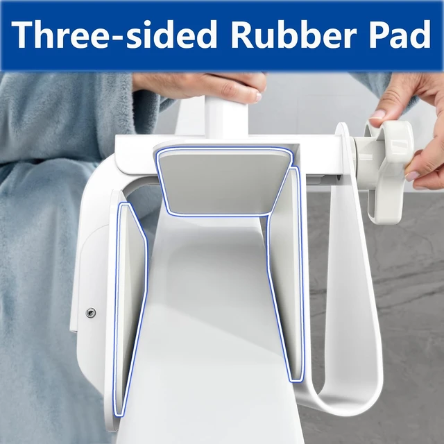 Alt view image 7 of 7 - Adjustable Bathtub Safety Rail Non-Slip Grab Bar Handle for Seniors & Elderly, Fits 3.1 to 6.7 Inch Tub Walls, Supports 300 lbs
