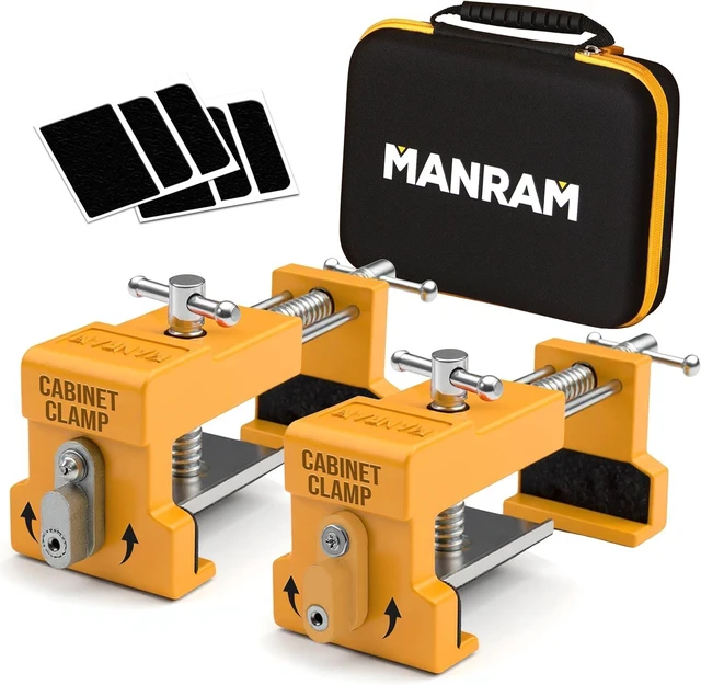 Main image of 2 Pack Cabinet Clamps Face Frame Alignment Tool with Drill Guide