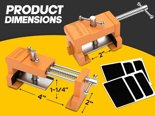 Alt view image 3 of 7 - 2 Pack Cabinet Clamps Face Frame Alignment Tool with Drill Guide