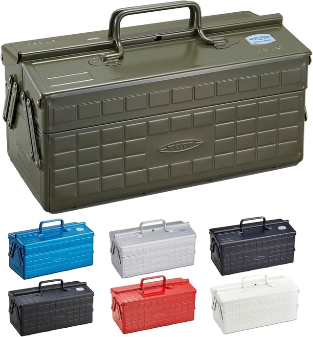 Main image of Steel 2-Tier Tool Box ST-350MG (Military Green)