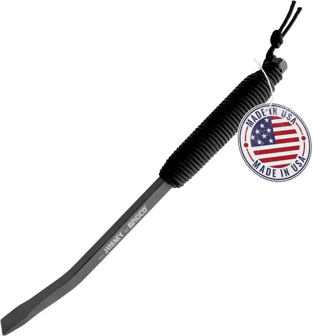 Main image of Jimmy Tactical Pry Bar 10.5" Durable Steel EDC Crowbar, Rescue & Breaching Tool with Comfort Grip & Nail Puller