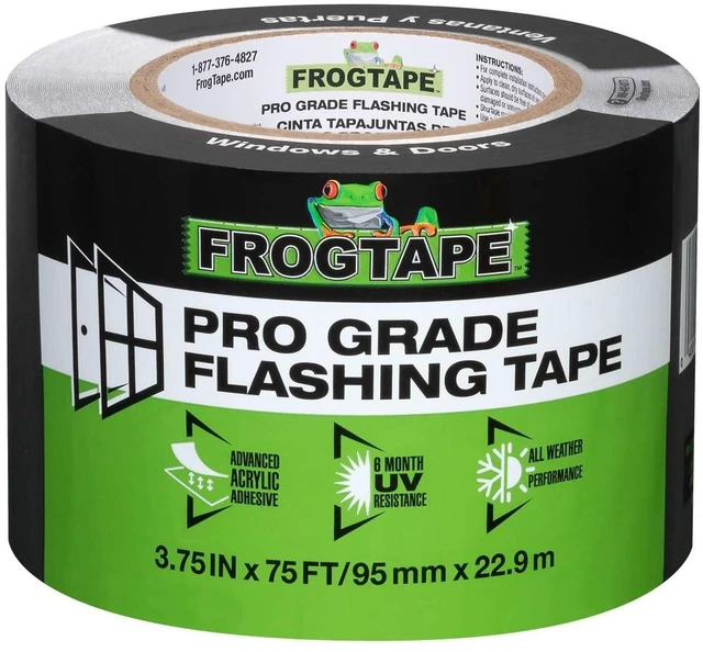 Main image of Pro Grade Flashing Tape for Windows & Doors, 3.75 in Width, Black