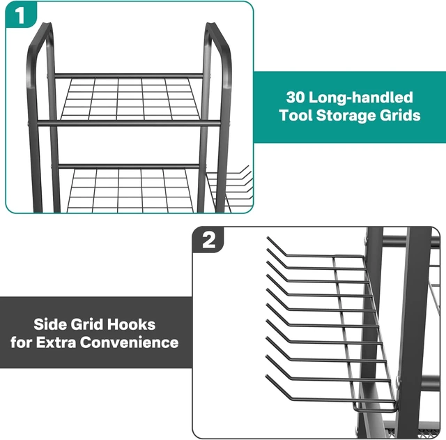 Alt view image 3 of 7 - Garden Tool Organizer & Storage Stand for Yard Tools