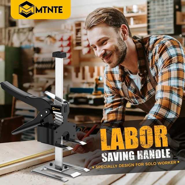 Alt view image 2 of 6 - 2 Pack Labor Saving Arm Furniture Jack Lifter Tool, Black & Yellow