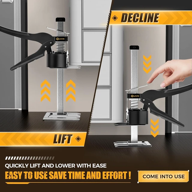 Alt view image 5 of 6 - 2 Pack Labor Saving Arm Furniture Jack Lifter Tool, Black & Yellow