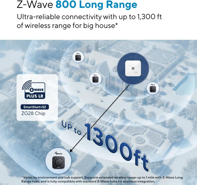 Alt view image 3 of 7 - Bolt Z-Wave Smart Deadbolt Lock with 800 Series Z-Wave Long Range