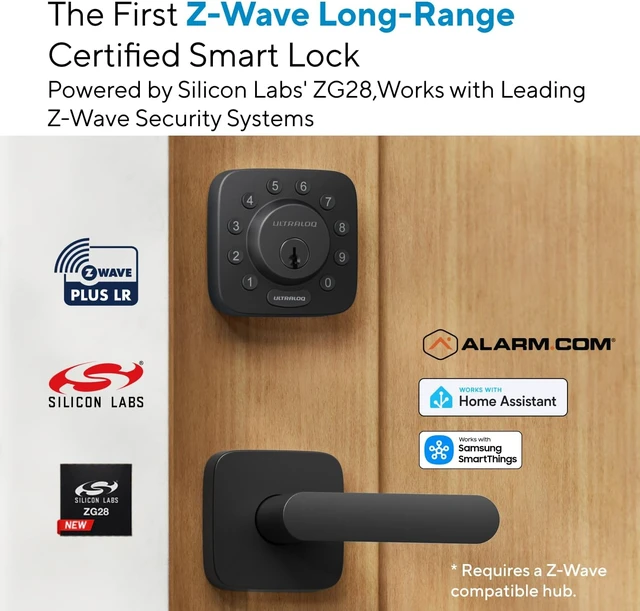 Alt view image 2 of 7 - Bolt Z-Wave Smart Deadbolt Lock with 800 Series Z-Wave Long Range