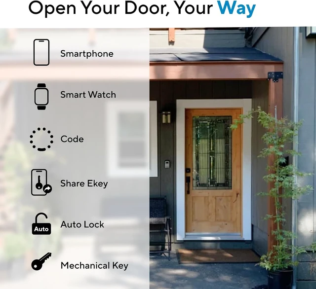 Alt view image 5 of 7 - Bolt Z-Wave Smart Deadbolt Lock with 800 Series Z-Wave Long Range