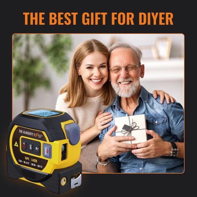 Alt view image 6 of 7 - The Almighty Ruler Laser Tape Measure Smart Range Finder, 131ft / 40m