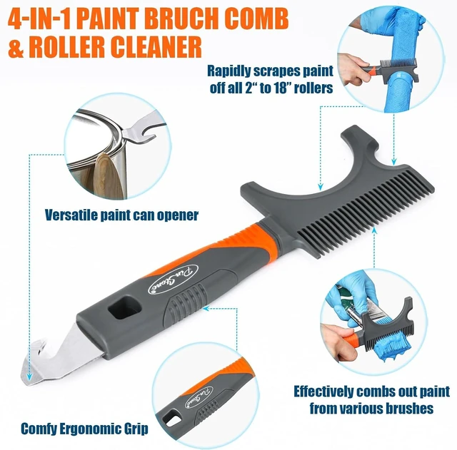 Alt view image 6 of 6 - 10 pc Adjustable Large Paint Roller Kit 12"-18" with Aluminum Extension Pole
