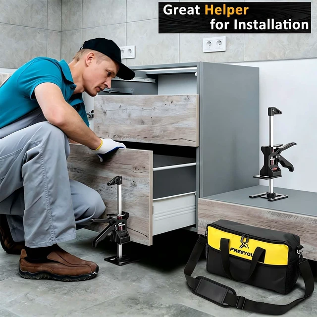 Alt view image 2 of 7 - Upgraded Labor Saving Arm Jack 2 Pcs with Portable Tool Bag