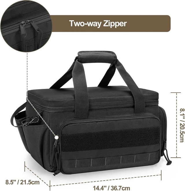 Alt view image 5 of 7 - 14-Inch Tactical Tool Bag Tool Storage Organizer & Range Bag, Black