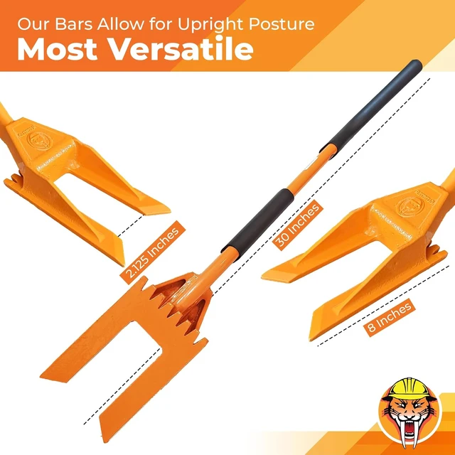 Alt view image 3 of 7 - 30 Demolition Pry Bar & Crowbar Oval Handle Wrecking Bar for Ceiling & Wall Demo, Heavy Duty Nail Puller Tool for Contractors, Firefighters & Home Renovations