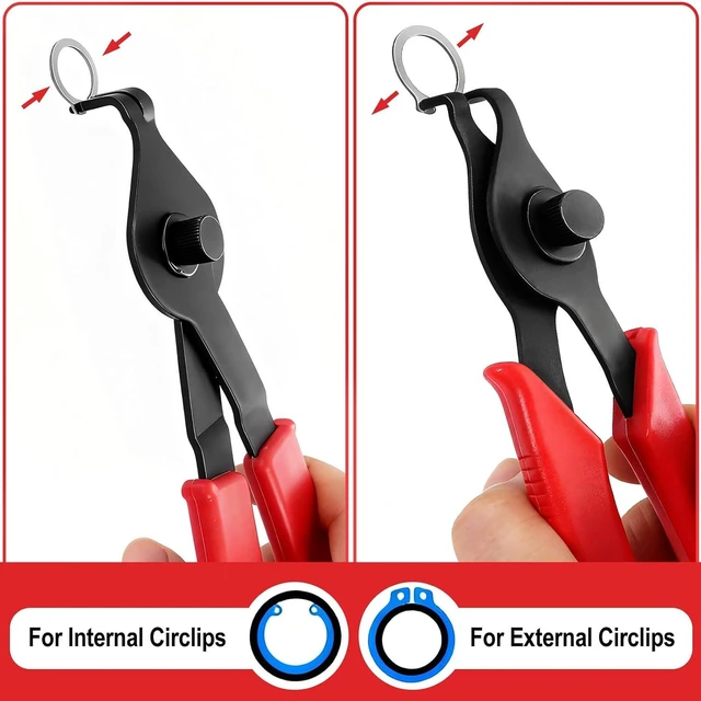 Alt view image 5 of 7 - 10 Pcs Snap Ring Pliers Set with Straight/Bent Jaw & Storage Case
