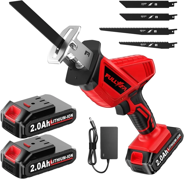 Main image of Cordless Reciprocating Saw, Variable Speed 3500 SPM, 2x 2.0Ah Battery