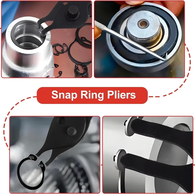 Alt view image 7 of 7 - 10 Pcs Snap Ring Pliers Set with Straight/Bent Jaw & Storage Case