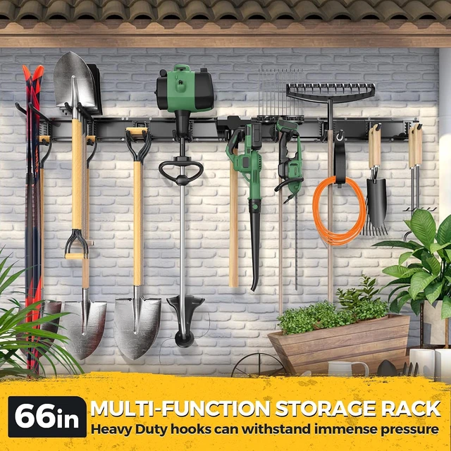 Alt view image 6 of 6 - 66" Garage Tool Organizer Wall Mount 720 lbs Garden Tool Organizer