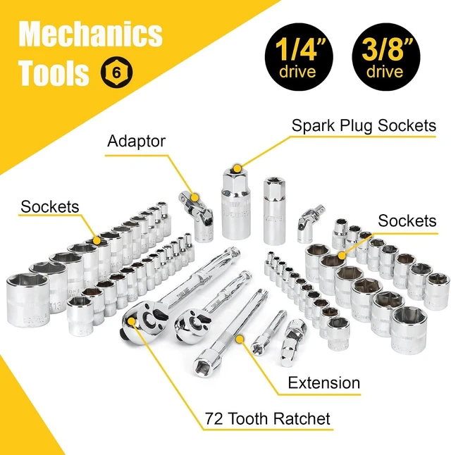 Alt view image 2 of 7 - 467-Piece Household Tool Kit with Bag for Home & Mechanics