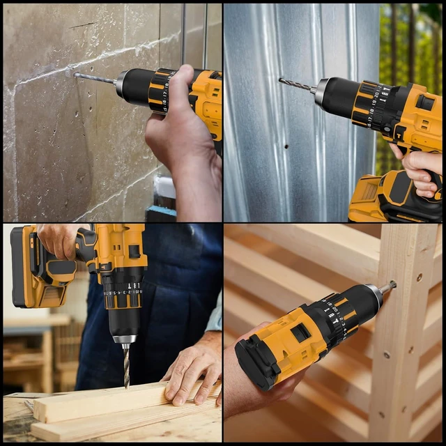 Alt view image 4 of 7 - Cordless Hammer Drill Compatible with Dewalt 20V MAX Battery (No Battery)