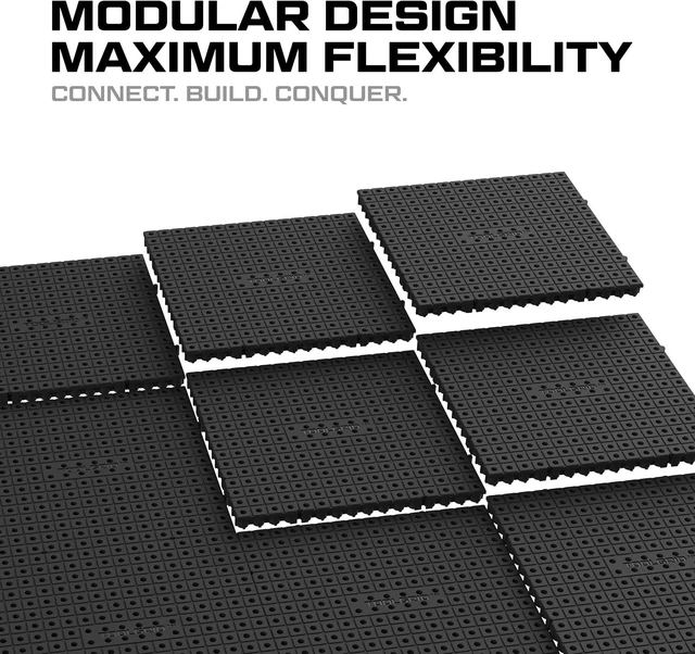 Alt view image 2 of 5 - 6x6 Modular Tool Organizer Boards Custom Toolbox & Socket Organizer System, Garage Organization & Storage Wall Panel for Home Improvement, 16 Pack, BLACK