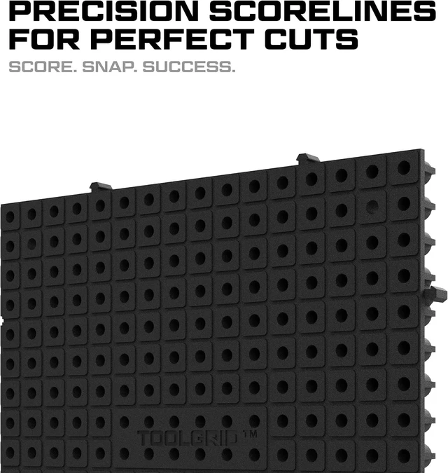 Alt view image 3 of 5 - 6x6 Modular Tool Organizer Boards Custom Toolbox & Socket Organizer System, Garage Organization & Storage Wall Panel for Home Improvement, 16 Pack, BLACK