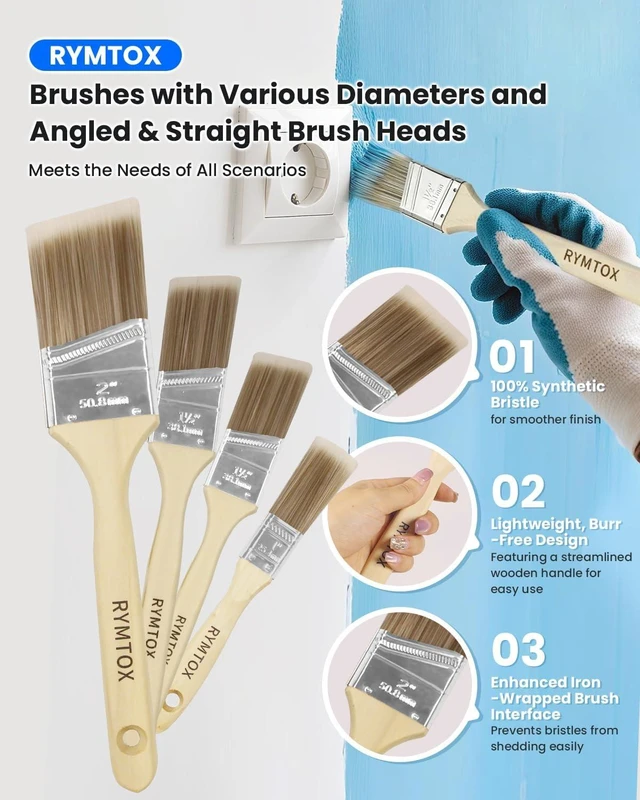 Alt view image 4 of 7 - 33 PCS Complete Paint Roller Kit with Extension Pole & Carry Bag