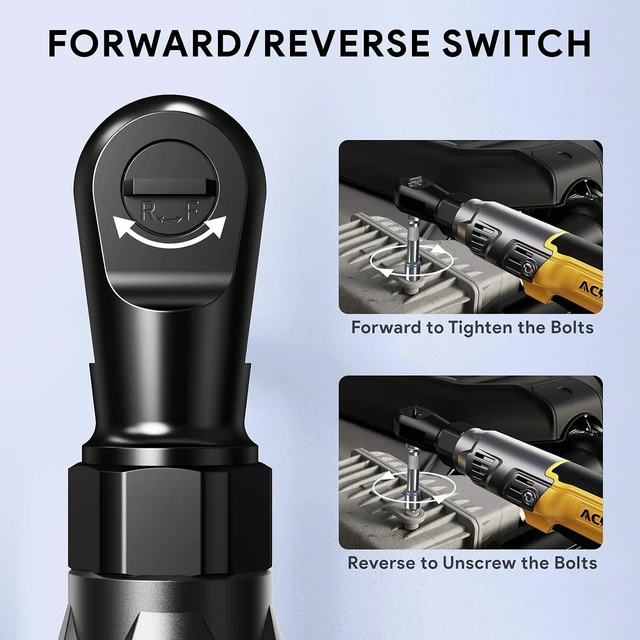 Alt view image 5 of 7 - 3/8" Brushless Cordless Ratchet Wrench for Dewalt 20V Battery