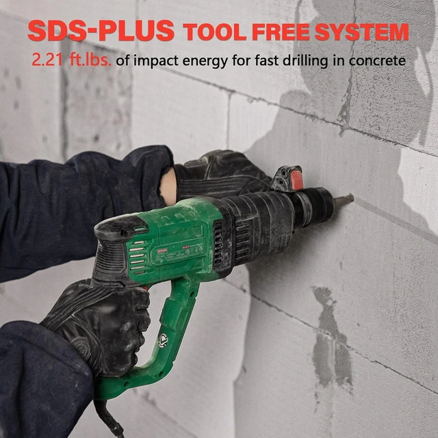 Alt view image 5 of 6 - 1" SDS-Plus Lightweight Rotary Hammer Drill for Concrete & Masonry