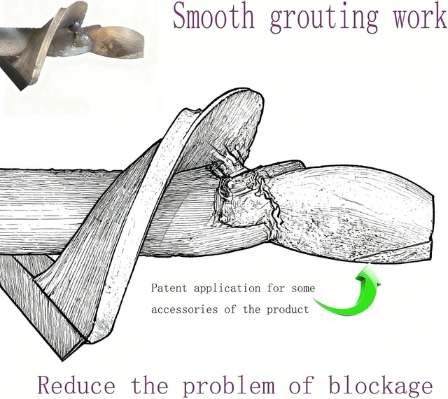 Alt view image 4 of 7 - Mortar Grout Gun Cement Caulk Gun with 9 Nozzles, No Electric Drill Needed