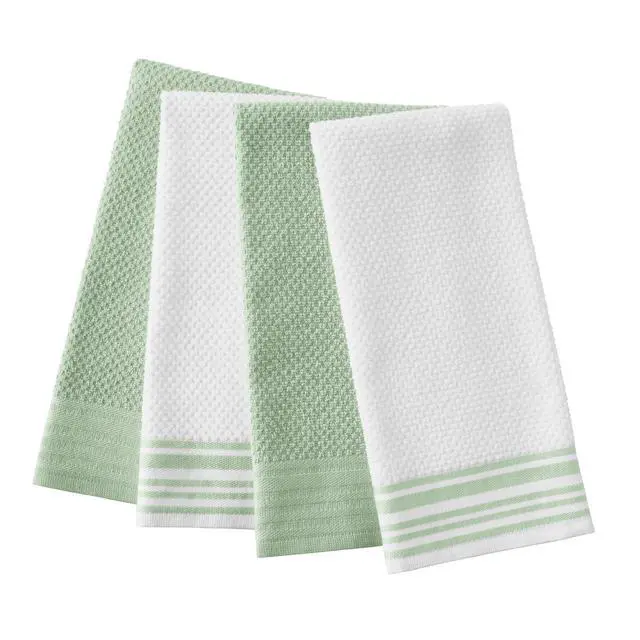Alt view image 5 of 5 - Mainstays 4-Pack 16 in x 26 in Woven Kitchen Towel Set, Sage