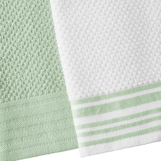 Alt view image 3 of 5 - Mainstays 4-Pack 16 in x 26 in Woven Kitchen Towel Set, Sage