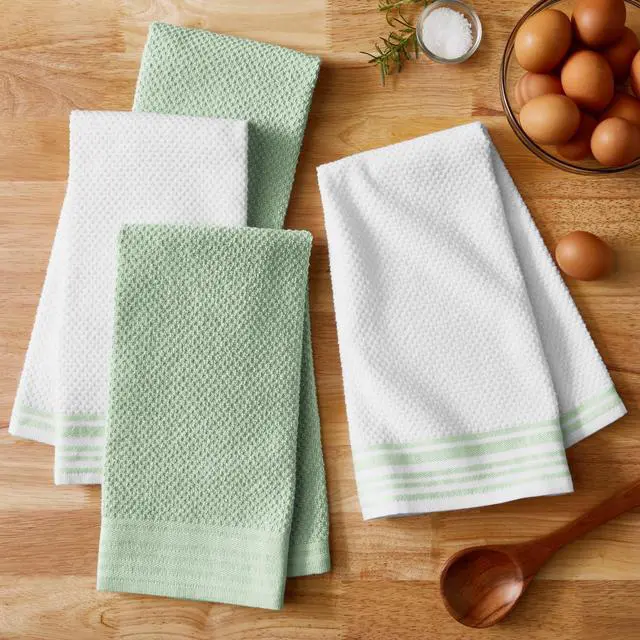 Alt view image 2 of 5 - Mainstays 4-Pack 16 in x 26 in Woven Kitchen Towel Set, Sage