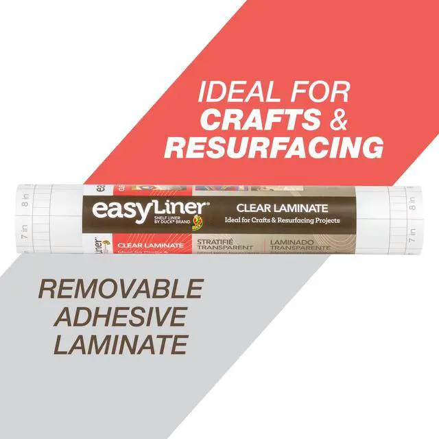 Alt view image 5 of 6 - EasyLiner Clear Adhesive Laminate Shelf Liner, Clear 12" x 36' Roll