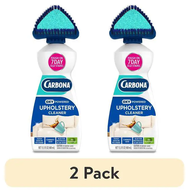 Alt view image 4 of 7 - (2 pack) Carbona Oxy-Powered Upholstery Cleaner, Stain Remover with Brush & Sponge, 13.5 fl oz