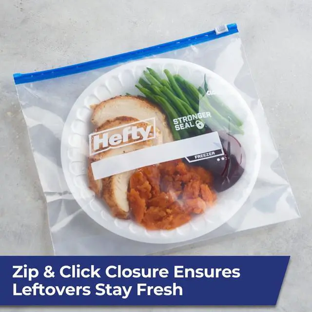 Alt view image 2 of 6 - Hefty Slider Gallon Freezer Bags, 60 Count