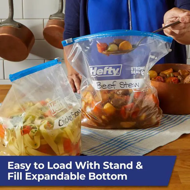 Alt view image 5 of 6 - Hefty Slider Gallon Freezer Bags, 60 Count