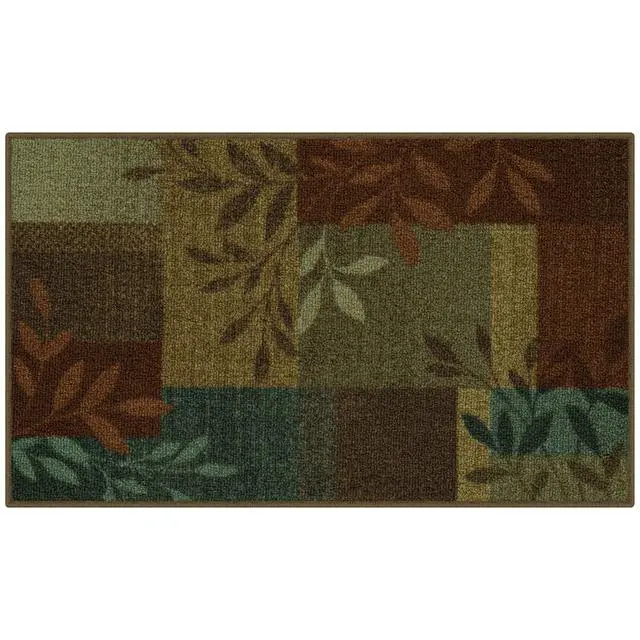 Alt view image 6 of 6 - Mainstays Leaf Block Multicolor Indoor Accent Rug, 1 ft 8 in x 2 ft 10 in